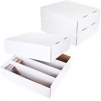 Boîte de rangement pour cartes à collectionner en carton ondulé recyclable avec logo personnalisé, impression par estampage