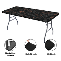 Nappe personnalisée imprimée, housse de table extensible, promotion, salon professionnel, nappes de table de 6 pieds, impression couleur intégrale