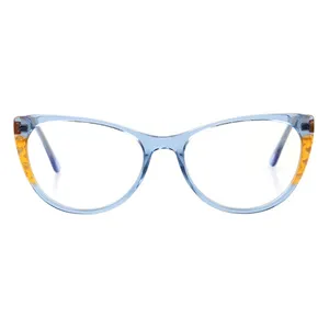 Лидер продаж FP1860, очки кошачий глаз, модные ацетатные оптические оправы для очков для мужчин и женщин