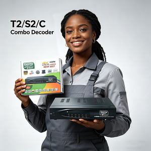 กล่องรับสัญญาณทีวีดิจิตอล T2 S2 COMBO รุ่น Metal Case พร้อมเซ็นเซอร์ IR รองรับ YouTube H.264 CCcam PVR สำหรับตลาดแอฟริกา - Product Image 5