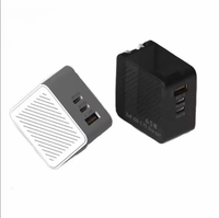 Nouvelle Tendance 2026 : Adaptateur de Charge Rapide PD 65W 5V 3A avec Ports USB Type-C Rétractables 3-en-1, Conception Pliable, Charge Rapide QC3.0, Garantie 1 An