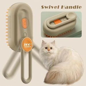 Brosse de massage pulvérisatrice à vapeur à un bouton, pliable et rotative, pour le bain capillaire et l'élimination des cheveux, outil de nettoyage - Product Image 2