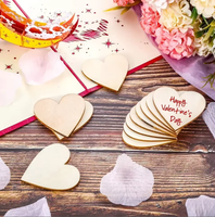 Tranches décoratives en bois créatives en forme de cœur de 10 cm, multifonctionnelles, pour la Saint-Valentin, cadeau commémoratif fait main