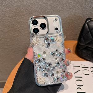 เคสโทรศัพท์ไอโฟน 16 15 14 พลัส แบบหรูหรา ประดับกลิตเตอร์เพชร โบว์สวยงาม MOQ ต่ำ สำหรับเคสไอโฟน 17 โปรแม็กซ์ ดีไซน์โดดเด่น - Product Image 5