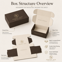 Cajas de Embalaje Plegables Personalizadas para Envíos, Impresas con Logotipo en Tinta de Color, Compostables, para Ropa y Regalos