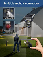 Cámara PTZ Hienergy Group V380 de 9MP con 3 Lentes, Solar, Inalámbrica, WiFi, Audio Bidireccional, Seguimiento Automático, Tarjeta SIM 4G, IP66 Impermeable, CCTV