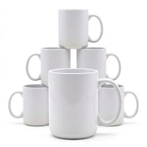 Best Sale <b>Large</b> Capacity 15oz White Ceramic Coffee <b>Mug</b> Factory Price Custom Logo 450ml Sublimation Milk Tea <b>Mug</b> - Product Image 1