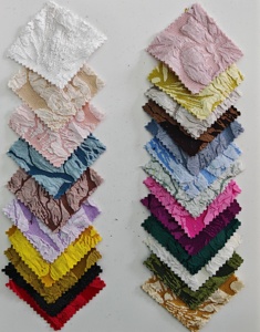 Jacquard พื้นผิวโพลีเอสเตอร์ทอพร้อมดอกลิลลี่ยกการออกแบบรูปแบบลิลเลียมมิติ 3 มิตินูน - Product Image 6