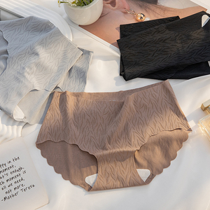 Vague bords couleur unie mince sans couture culotte <span class=keywords><strong>sous</strong></span>-vêtements pour femmes culottes <span class=keywords><strong>sous</strong></span>-vêtements - Product Image 2