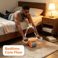 Rodillo Abdominal para Ejercicios Diarios de Tonificación para Adultos, con Rebote Automático, Equipo de Fitness para el Hogar, para Pérdida de Grasa Abdominal y de Cintura