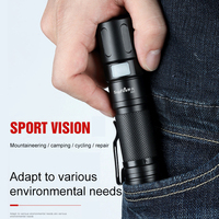 Lampe torche tactique compacte super lumineuse SUPERFIRE X60 850 Lumens IP44 Rechargeable en alliage d'aluminium à intensité variable pour le camping