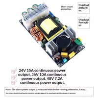 220V ke 24V/36V/48V 10A Catu Daya AC-DC Switching yang Dapat Disesuaikan 350W Modul Daya Tinggi dengan Kipas dan Perlindungan Terhadap Suhu Berlebih