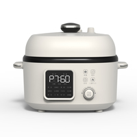 Olla Eléctrica HY en Oferta, Multifuncional, Automática, de Gran Capacidad, Inteligente, Antiadherente, Digital, para Cocinar Arroz, 4L