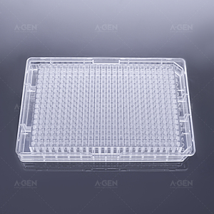 Plaque de culture cellulaire à fond plat de 384 puits, consommables de laboratoire jetables pour la culture cellulaire - Product Image 2