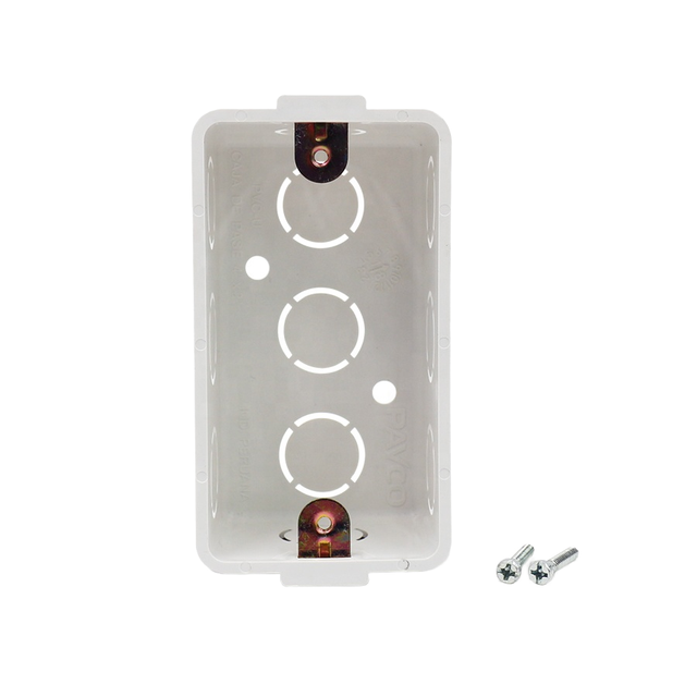 Factory Price PVC Surface White Color 118 Type Switch Socket One Gang Bottom/Junction Box 1 Way Box 56x111mm