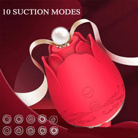 Frauen Rose Form Silikon Dildo Vibrator 3-in-1 weibliche Klitoris saugen stimulieren Kitzler Mastur bator Sexspielzeug