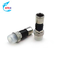 Plantación de níquel impermeable de fábrica, conector Coaxial de compresión Coaxial RG6 F