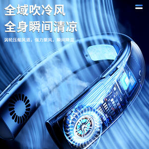 Ventilador de Cuello Mini de <span class=keywords><strong>Verano</strong></span> de Alta Calidad, Recargable, Manos Libres, Portátil, para Uso en Exteriores - Product Image 2