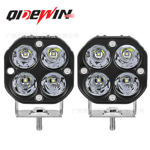 Qideguan 40W Motorcycle Spotlight <b>Led</b> <b>Work</b> <b>Light</b> 12-24V White Yellow Dual Color For Electric Vehicle External Lighting - Product Image 2