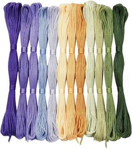 Fil à broder en coton à six brins, lavande foncé et coloré, 8,7 yards - Product Image 1