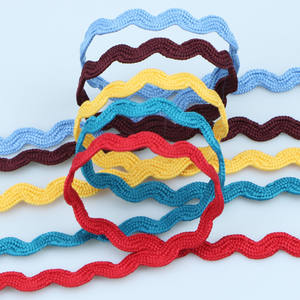 17 bobines de ruban en polyester à faible élasticité, 3 mm à 8 mm, coloré, à bord incurvé, couleur unie, pour vêtements, <span class=keywords><strong>bordure</strong></span> de jupe, ruban marin en forme de S - Product Image 1