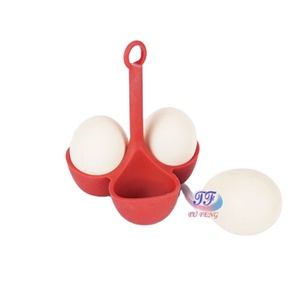 เครื่องทำไข่ต้มซิลิโคนเกรดอาหาร อุปกรณ์ครัว แม่พิมพ์ทำไข่ดาว - Product Image 5