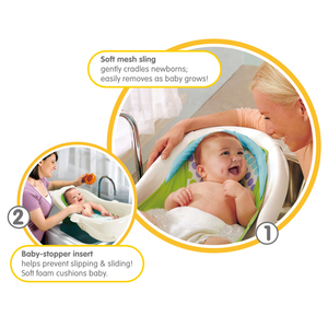 Vaschetta da Bagno in Plastica <span class=keywords><strong>per</strong></span> Neonati con Doccetta e Rete da Bagno, Set da Bagno Staccabile <span class=keywords><strong>per</strong></span> 0-12 Mesi, Design Multifunzione - Product Image 6