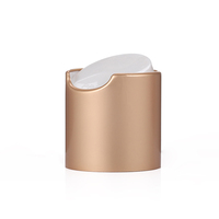 Couvercle de bouteille de lotion Offres Spéciales mat bouchon supérieur de disque en aluminium doré avec dessus blanc