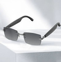 Nouvelles lunettes intelligentes Lunettes de soleil Casque sans fil IPX-5 Étanche Vidéo 1080p Traduction IA haut de gamme Cadre en métal Magnétique
