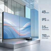 Écran de Mur Vidéo LCD IPS 49 Pouces à Prix Abordable, Bordure Fine de 3,5 mm, Luminosité 700 cd/m², Écran Publicitaire Modulaire pour Centre Commercial