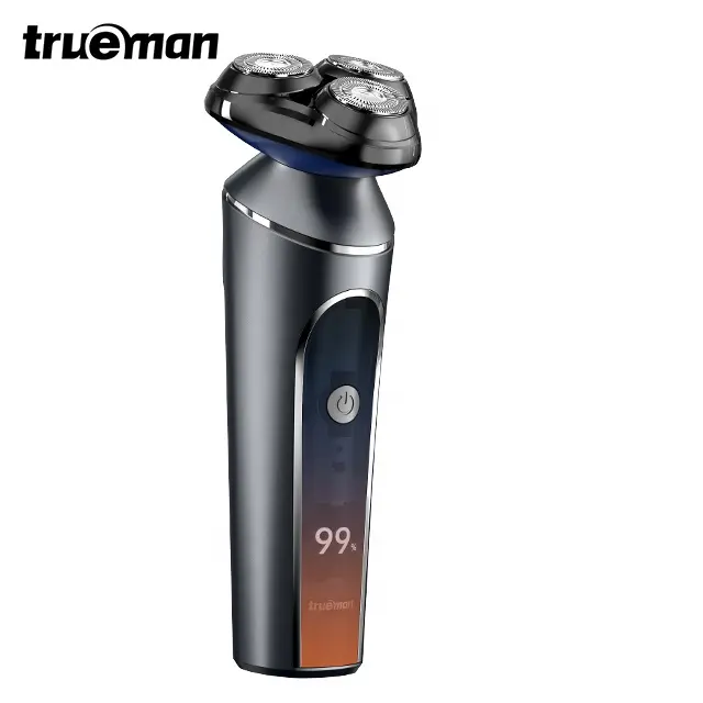 Trueman nuovo rasoio elettrico IPX7 rasoio impermeabile asciutto bagnato galleggiante 3 lame LED Type-C ricarica barba rasatura per gli uomini a basso rumore