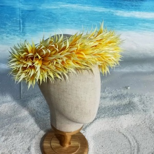 NEW Artificial Thick Spring Grass fascia Haku KN-hk046-1 Aloha Hula Dance Celebration Event <span class=keywords><strong>Crown</strong></span> Floral Garland Headpieces - Product Image 5