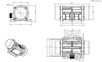 Moteur électrique à vibration, vibrateur de béton, excentrique, haute fréquence, 60W, 70W, 80 V, 24V