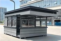 Poste de sécurité préfabriqué en structure acier, abri de gardien isolé et résistant aux intempéries pour entrée de communauté, parking et portail
