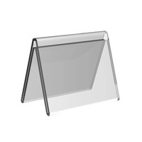 Support de signalisation en acrylique transparent en forme de V, personnalisé, transparent, à deux faces, en forme de V, support de table en acrylique, présentoir de table, support de signalisation de bureau, plaque de nom