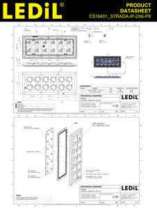หลอดไฟ LED CS16401_STRADA-IP-2X6-PX IP67 แบบหลายเลนส์ ขนาด 173x71.4 มม. ลำแสงแบบอสมมาตร สำหรับไฟส่องสว่างทางเท้า - Product Image 3
