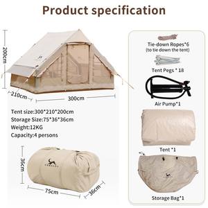 Carpa Inflable Automática para Glamping al Aire Libre Tomount, Plegable, Portátil, de Doble Capa, Personalizable, de Oxford, para Campamento - Product Image 6