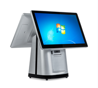 Terminal de point de vente Android/Windows multi-couleurs personnalisé à écran simple/double, directement de l'usine, avec imprimante thermique intégrée 58/80 mm et écran capacitif