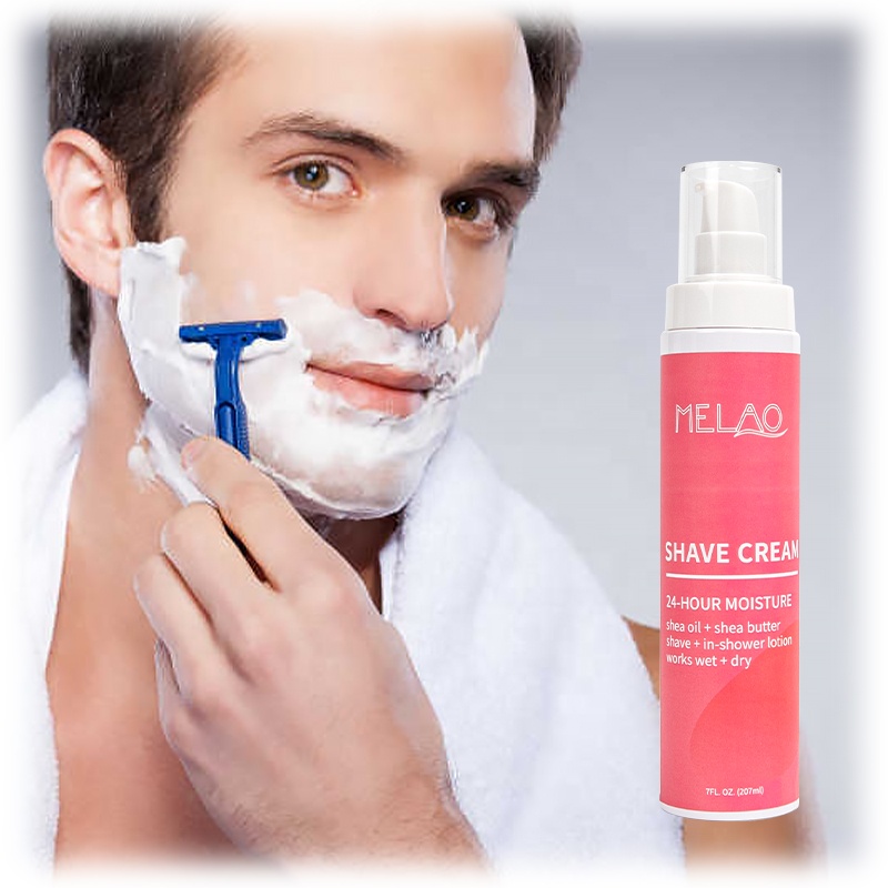 Crème à raser pour hommes marque privée crème à raser pour femmes bouteille conteneurs mousse organique rasage nettoyant pour le soin de la barbe