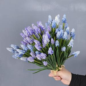 <span class=keywords><strong>Fiori</strong></span> Artificiali di Giacinto Meng Jie Viola e Blu, 6 Steli Ciascuno, per Matrimoni, Decorazioni per la Casa, Oggetti di Scena Fotografici - Product Image 1