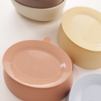 Bol en Silicone avec couvercle, logo personnalisé, Base à forte aspiration, une pièce en forme d'ours, bols d'alimentation pour bébé