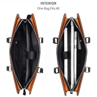 Porte-documents simple personnalisé hommes couche supérieure peau de vache dur sac d'ordinateur d'affaires sac à bandoulière portable en cuir véritable de haute qualité