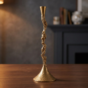 Candelabro Dorado con Diseño Trenzado, Cálido y Elegante, Decoración Duradera para el Hogar - Product Image 5