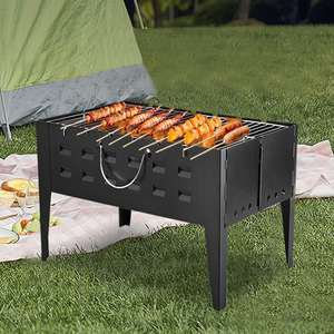 Rectangle churrasqueira a carvao Noir Alimentaire Cuisson Barbecue grill Pliant Charbon de bois barbecue Grills Extérieur - Product Image 1