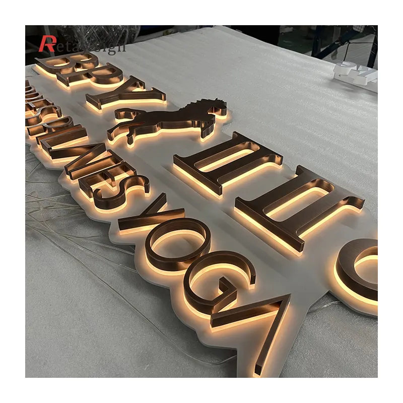 Outdoor advertising maker steel acrylic channel letters and numbers for store electronic signs