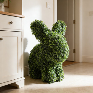 Árbol artificial de plástico para paisajismo de jardín, con diseño de animales de simulación, pequeño, verde, para parque, exterior, creativo, para conejos y perros - Product Image 2