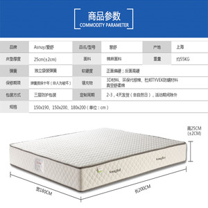 ที่นอนยางพาราไอชัว 1.8 ม. ความแน่นปานกลาง สปริงพ็อกเก็ต สำหรับใช้ในบ้าน - Product Image 5