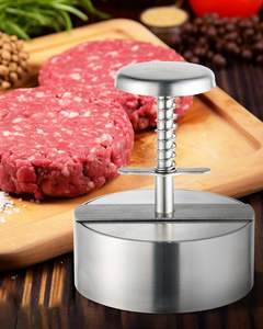 Presse à hamburgers en acier - Appareil à former des galettes de hamburgers, presse à hamburgers robuste en acier inoxydable pour viande hachée, hamburgers (compatible lave-vaisselle) - Product Image 6