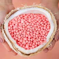 Lifestance 1lb Perles de cire dure rose de haute qualité pour l'épilation du visage, indolore, sans colophane, perles de cire chaude dépilatoire, vente directe usine