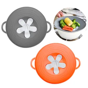 Utensílios de cozinha pétalas de cozinha, à prova de derramamento, pote, capa, aplicável para uma variedade de potes e utensílios, panelas de silicone, cabo